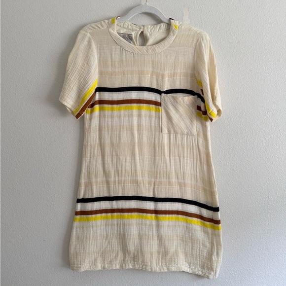 Ace & Jig Dresses & Skirts - Ace & Jig striped gauze pocket t-shirt mini dress Women’s Sz S